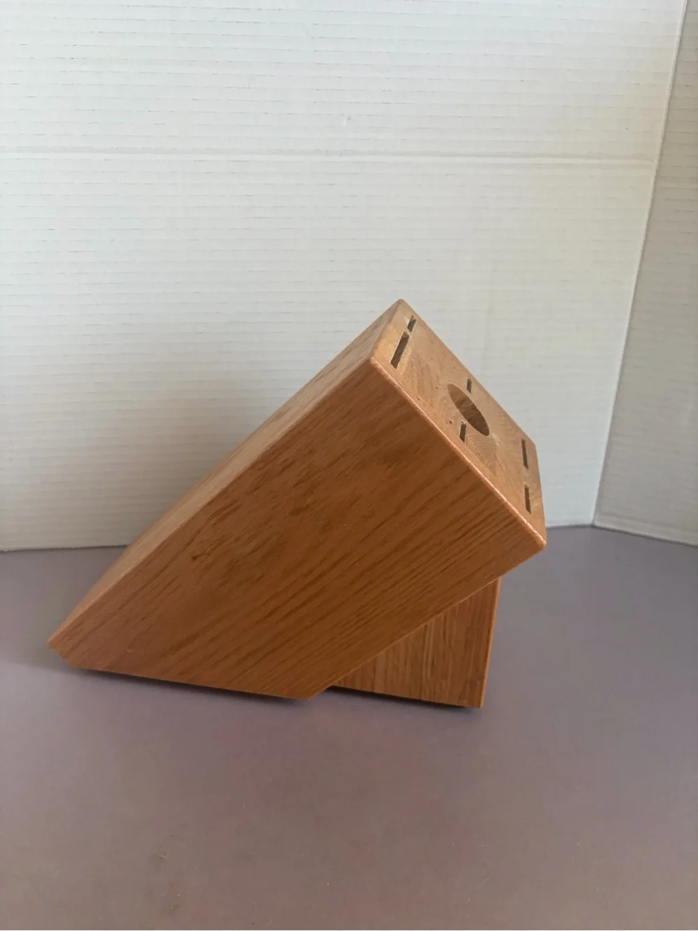 Cutco Wooden Knife Block in Natural Wood Tone